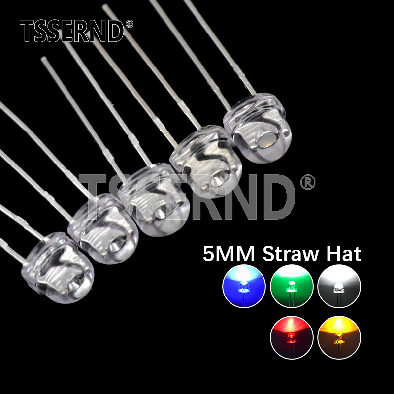 Ludwigia Super Red - 50pcs 5mm Straw Hat LED Super