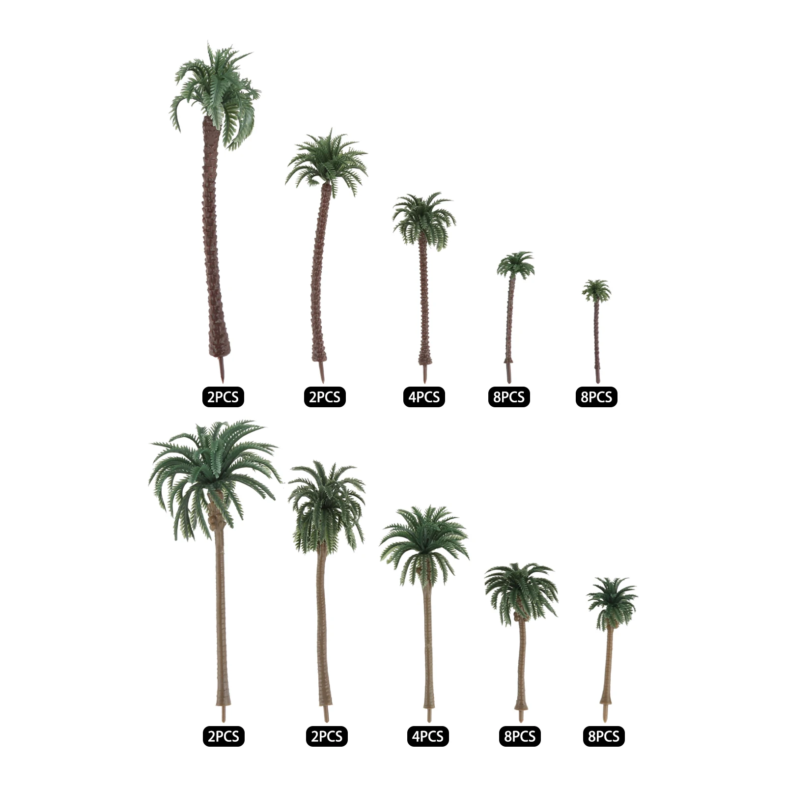Planted Aquarium Models - 48Pcs Plastic Palm Tree Miniature Landscape