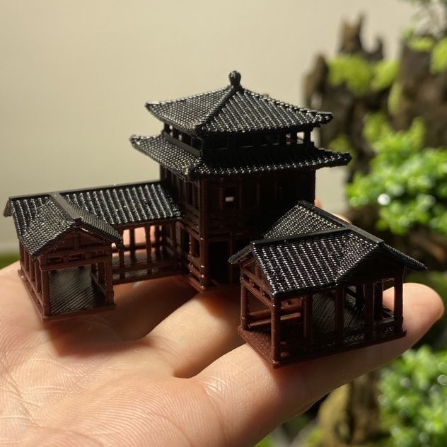 Plastics Chinese Style Ancient - đánh giá và giá Planted Aquarium Models