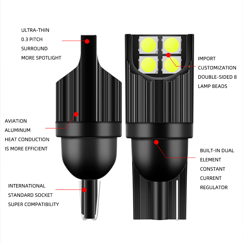 2pcs T10 LED W5W LED Bulbs 194 - đánh giá và giá Ludwigia Super Red