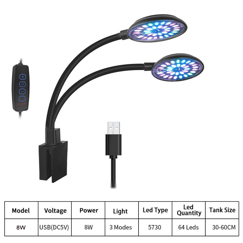 USB Aquarium LED Light Fish Ta - đánh giá và giá Aquarium Plant Light