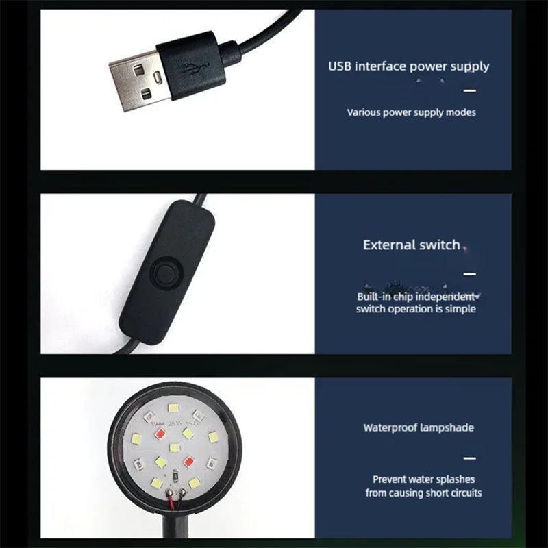 USB LED Fish Tank Clip Lamp Hi - đánh giá và giá Aquarium Plant Light