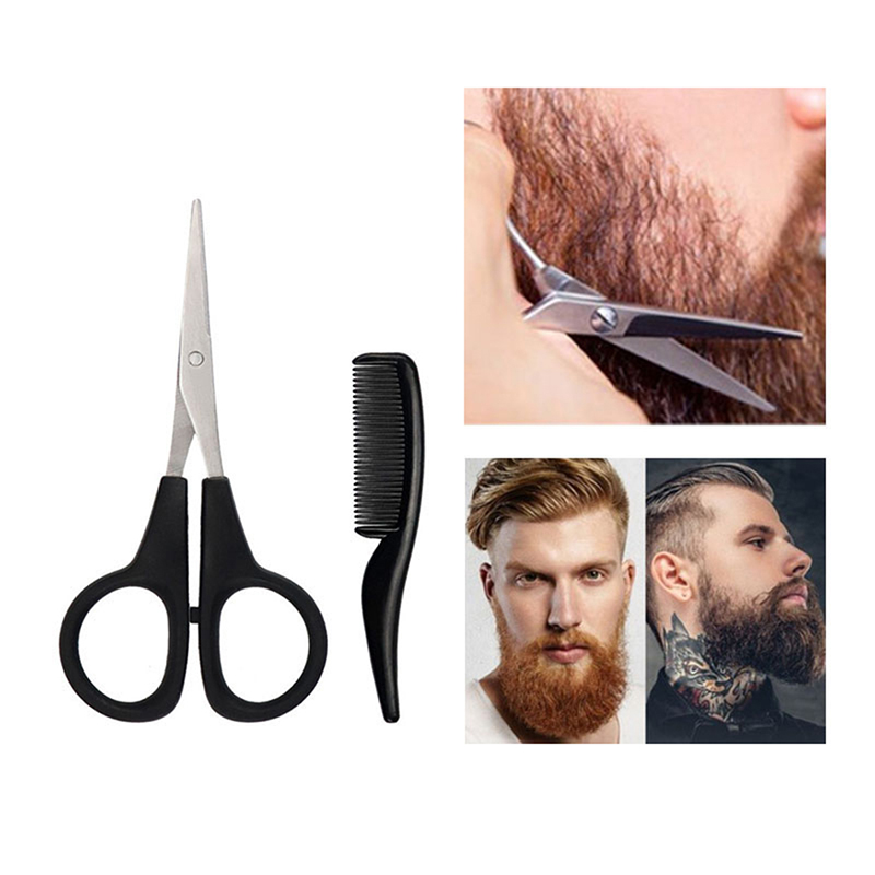 ·1Pc Mens Beard Mustache Comb  - đánh giá và giá Trimming Scissor Set