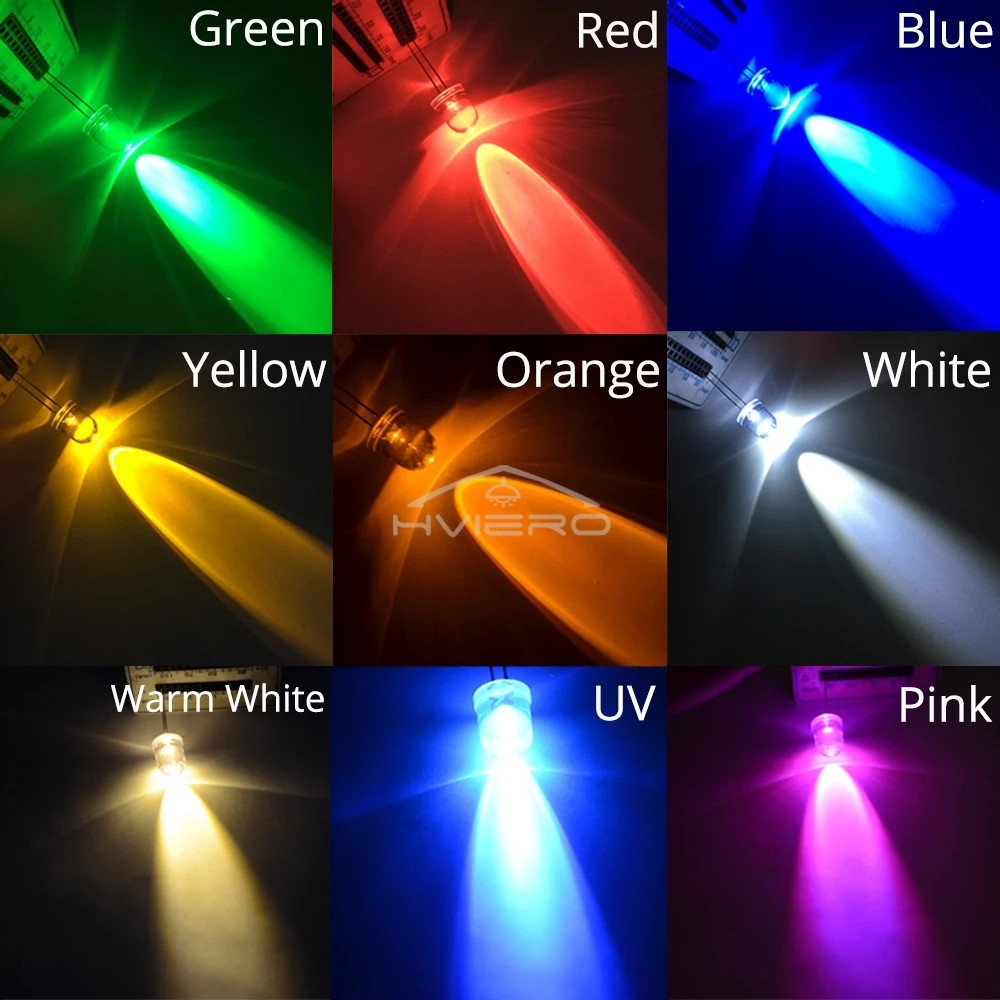 100 Super Bright LED F8 8MM 2v - đánh giá và giá Ludwigia Super Red